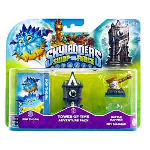 Activision Pack figurines Skylanders : Spyro's Adventure - Pop Thorn + Tower of Time + Sky Diamond + Battle Hammer