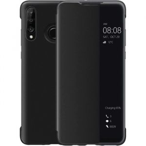 Huawei Housse P30 Lite, Smart View tui Rabat En Cuir, [Mode Dconomie D ergie][Proteccin Integral](P30Lite,Noir)[N7445]