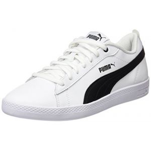 Puma Smash WNS V2 L, Baskets Basses Femme, Blanc White Black, 41 EU