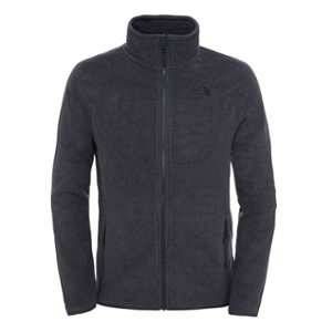 Image de The North Face M 100 Glacier Full Zip, Polaire Zippée Manches Longues Homme, TNF Dark Grey Heather, S