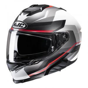 HJC Casque int&eacute;gral i71 Nior gris/blanc/rouge mat- XL