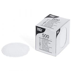 Papstar Napperons absorbant rond Ø 8,5 cm blanc