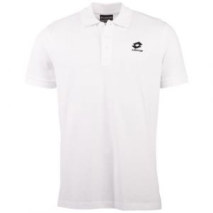 Lotto 1124003 Polo pour Homme, Coupe Droite - Blanc Vif - Taille M