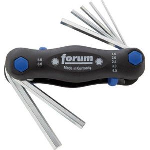 Forum Jeu de tournevis à 6 pans, dans support rabattable en plastique, 7 pièces, Contenu : 1,5 2 2,5 3: 4 5 6 mm, Long. du boîtier 95 mm