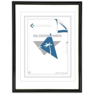 Neumann Bilderrahmen Cadres en Plastique Classique, 30x45 CM, Noir