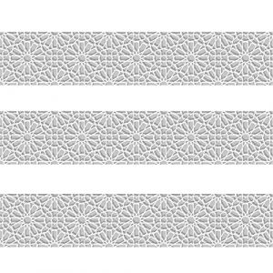 Plage 3 Stickers adhésifs Alto, gris, 100 cm x 19.5 cm