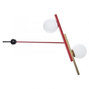 DKD Home Decor Suspension Rouge Noir Dor&eacute; Blanc (64 x 20 x 120 cm)