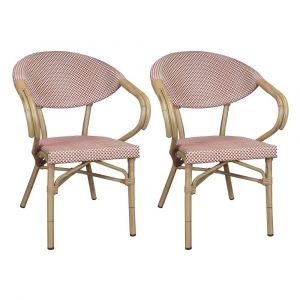 Now's Home Lot de 2 fauteuils de table extérieur en textilène, amalfi