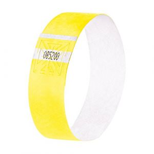 Sigel EB218 120 Bracelets d'identification et de contrôle personnalisables - 25,5 x 2,5 cm - jaune phosphorescent