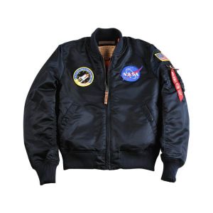 Image de Alpha industries MA-1 VF Nasa, taille S, homme, bleu