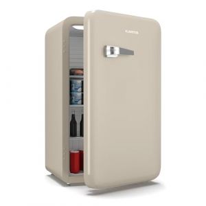 Klarstein Audrey Evo Mini-réfrigérateur 90 L Frigo design rétro silencieux compact Mini bar 3 couleurs Crème