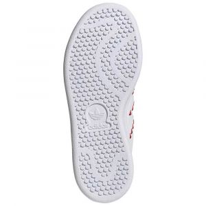 Adidas Stan Smith cuir Enfant-32-Blanc Rouge