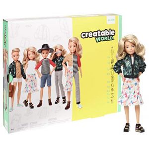 Mattel Creatable World Poupée à Personnaliser aux C veux Blonds Ondulés, Vêtements et Accessoires, Jouet Créatif pour Enfants à Partir de 6 Ans GGT67