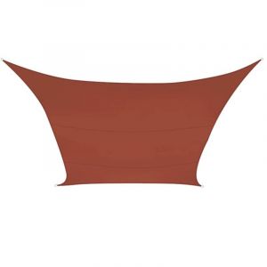 Image de Perel Voile d'ombrage, Hydrofuge, 2 x 3 m, 160 g/m², Polyester, rectangulaire, Brun rougeâtre