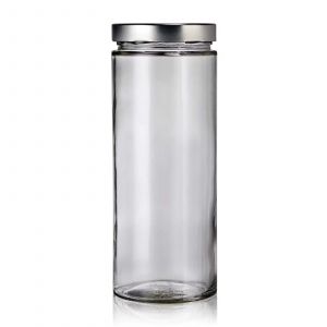 Lot de 6 bocaux 1062mL couvercles argenté