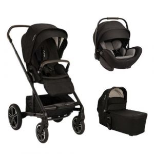 NUNA - Poussette Trio Mixx Next - Siege-auto Arra Flex - Nacelle Mixx Caviar