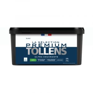 Tollens Peinture int&eacute;rieure couleurs - La S&eacute;lection Premium Satin - Ultra Couvrante - Blanc 2,5 L - 30m&sup2;