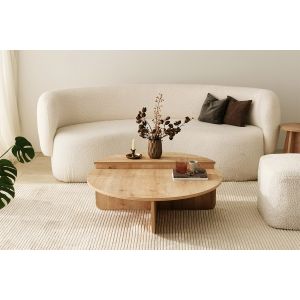 Concept-Usine Table basse ronde design en bois CARLOW