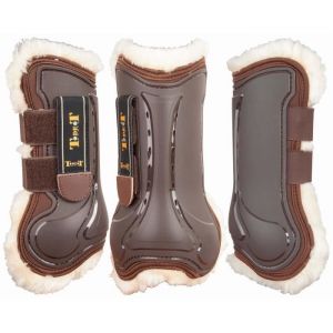 Guêtres antérieurs pour cheval Ouvertes en mouton T de T Design