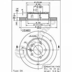 Brembo 2 Disques de frein 09.6983.10