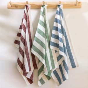 Lot de 3 ou 6 Torchons BRIEUC - multicolore