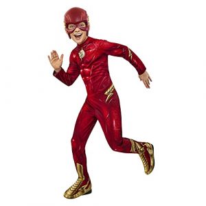 Rubie's DC Officiel - THE FLASH - Déguisement Classique pour Enfants - Costume avec Combinaison à Manches Longues, Couvre Bottes et Masque Intégrés - Halloween, Carnaval, Noël