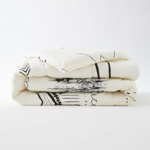 L'effet Papillon - Couette tempérée imprimée 260 x 240 cm coton imprimé Berbere