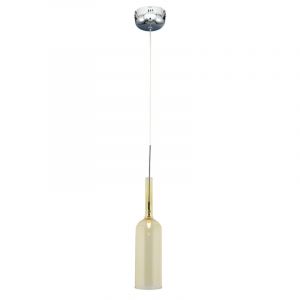 Lampe Suspension Verre "Bottle" 12cm Jaune Prix