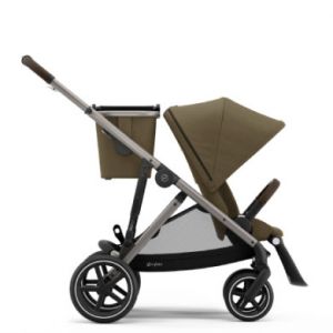 Image de Cybex Poussette gazelle s - classic beige - châssis argent gold