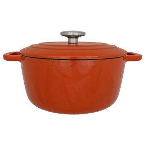 Cosy & Trendy Cocotte en Fonte &eacute;maill&eacute;e " FONTESTIC" 4,5L-Rouille-D24 cm