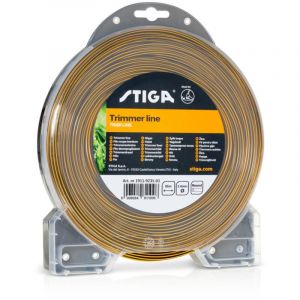 Stiga Fil débroussailleuse rond de type 'tigré' (bi-matière) 87m Ø2.4mm