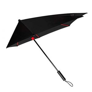 Impliva parapluie tempête ouverture STORMaximanuelle 100 cm noir/rouge