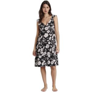 Admas pour femme. Beach Flowers Sleeveless Dress black Admas