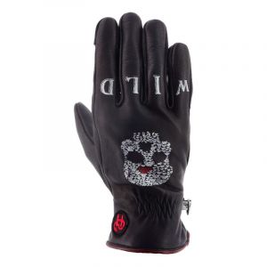 Helstons Gants cuir femme Bonnie noir- T9
