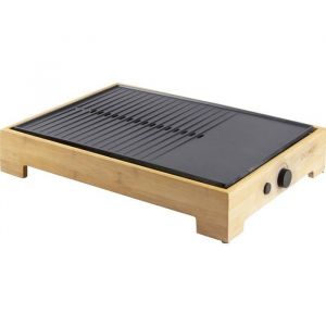 Domo DO9271G électrique Barbecue voyant lumineux, revêtement anti-adhésif bois, noir