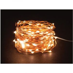 Twilight Creations Microlight LED 12M, 120 lumi&egrave;res, blanc chaud, fil de cuivre