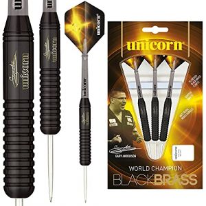 Unicorn Brass Fléchettes Homme, Noir, 22 g