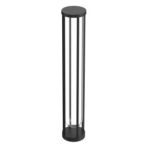 Flos Outdoor Lampadaire D'extérieur In Vitro Bollard 3 Dimmable 1-10v (Noir - Aluminium Et Verre)