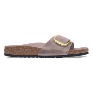 Birkenstock Claquettes cuir naturel huilé femme Madrid Big Buckle