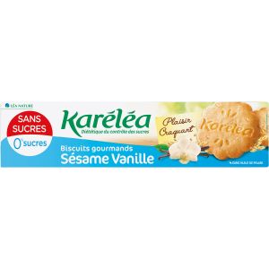Image de Kar&eacute;l&eacute;a Biscuits S&eacute;same Vanille Sans Sucres - Le Paquet De 132 G