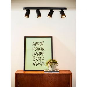 Lucide Spot de plafond XYRUS LED Noir, 4 lumi&egrave;res - Moderne/Industriel/Scandinave - Int&eacute;rieur - XYRUS - D&eacute;lai de livraison moyen: 10 &agrave; 14 jours ouvr&eacute;s. Port gratuit France m&eacute;tropolitaine et Belgique d&egrave;s 100 &euro;.