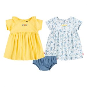 Image de Levi's Robe enfant jaune/bleu lot de 2 - Taille 68 (6 mois)