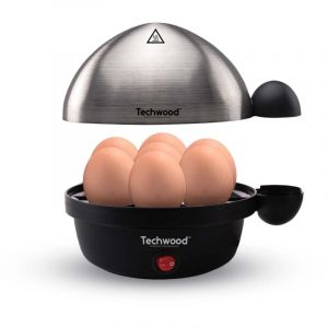 Techwood Oeufrier electrique avec arr&ecirc;t automatique, &oelig;ufs &agrave; la coque et au plat O-007