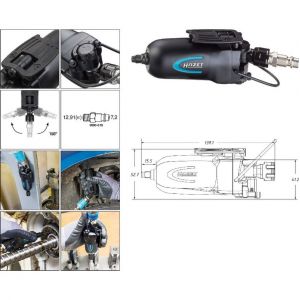 Hazet Tournevis &agrave; frapper - Couple de desserrage maximal : 108 Nm - Carr&eacute; massif 6,3 mm (1/4 pouce) - Dimension: 139.1 - 9010T