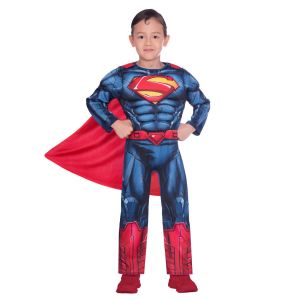 Amscan 9906197 Déguisement Superman classique pour Halloween 3-4 ans, Bleu