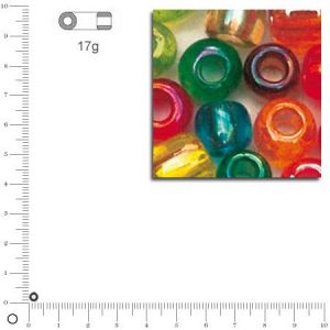 Rayher Perles de rocailles transparentes lustrées - 2 mm - multicolore