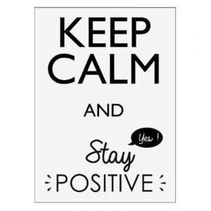 Image de Sticker Mural Keep Calm "Positive" 30x40cm Noir Prix