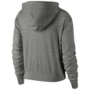 Image de Nike W NSW Gym VNTG Hoodie FZ Sweat-Shirt Femme, DK Grey Heather/(sail), FR (Taille Fabricant : XS)