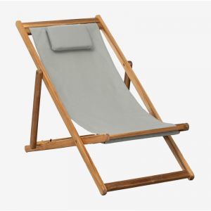 Hamac pliant avec coussin en bois Kardis SKLUM Vert Kaki 65,5 - 83 cm
