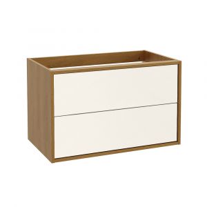 Meuble sous-vasque 80 cm Denzel Blanc et Bois